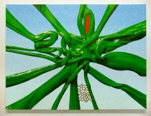 Alexander Ross Untitled (Green Knot) 2012 oil on linen 45 x 60”