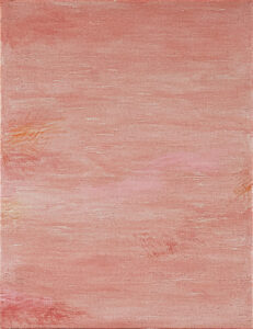 Red Landscape (panel 3), 2018 Oil on PVA ground with cadmium red pigment on linen 48″ x 37″