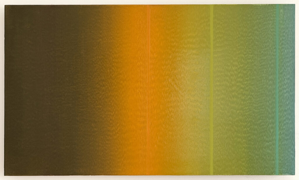 Ellen Kozak Painter's Log No. 5 17.25 x 29 inches 2025 oil on panel