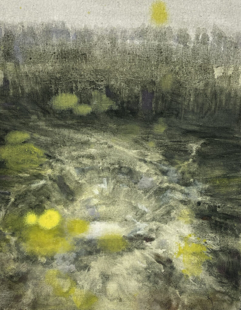 Hanneline Rogeberg Study for sudden dig Oil on Canvas 11” x 14” 2024