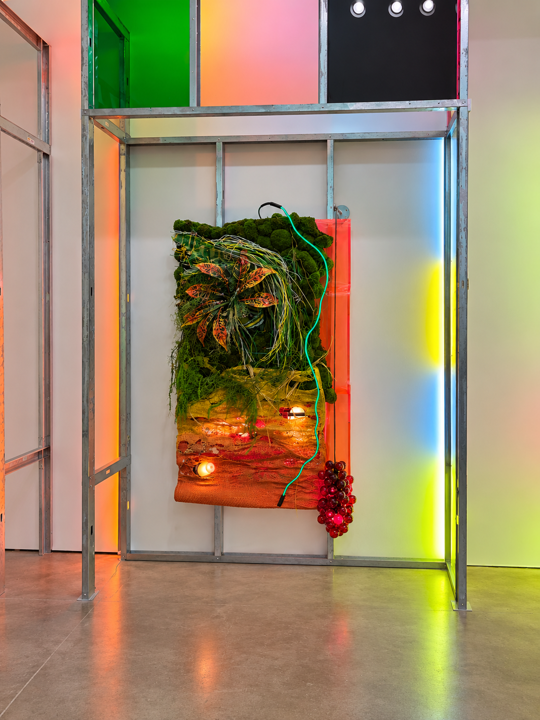 Judy Pfaff mixed-media installation for IN FLUX at Private Public Gallery