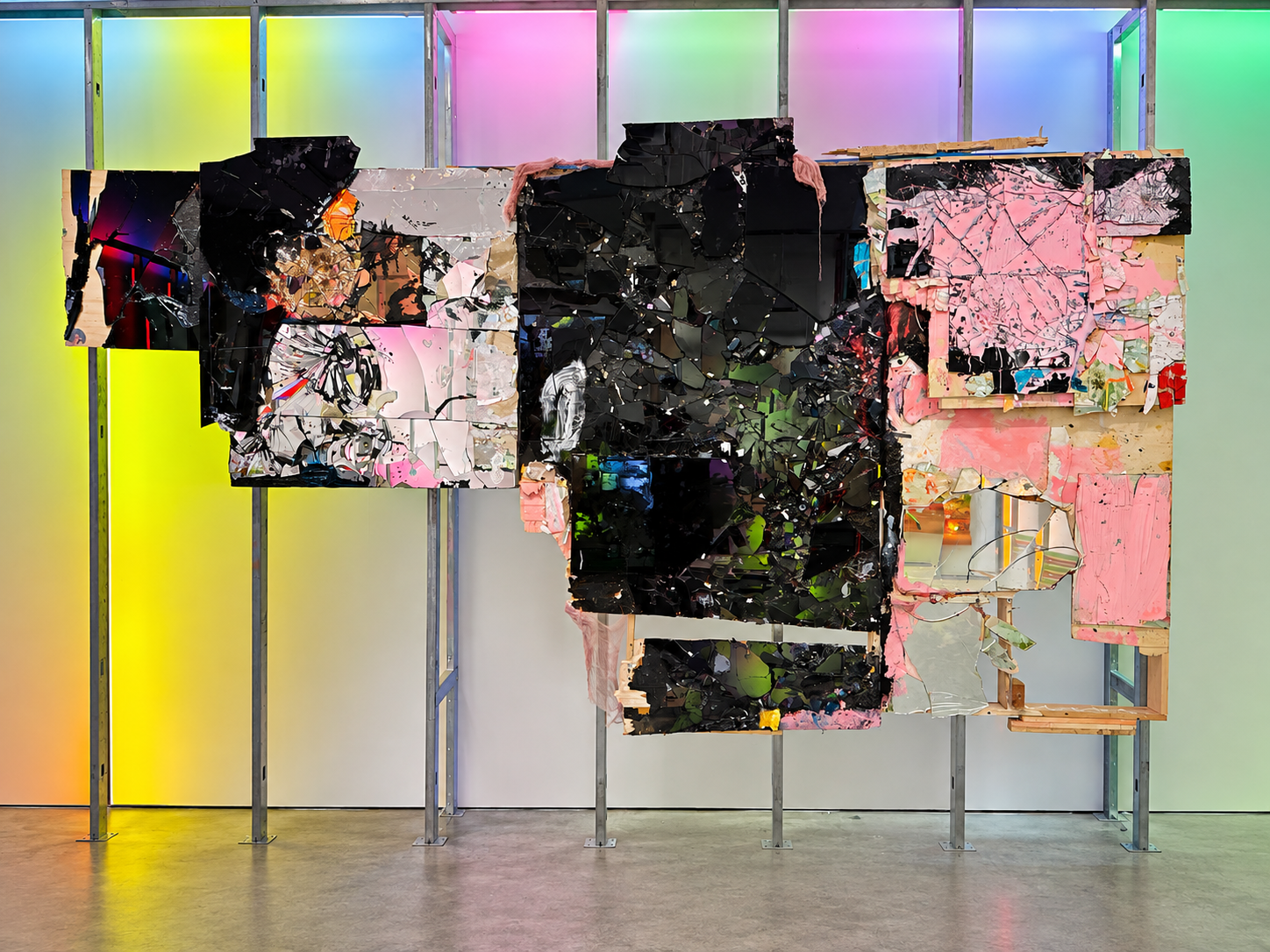 Michael David mixed-media artwork for IN FLUX at Private Public Gallery